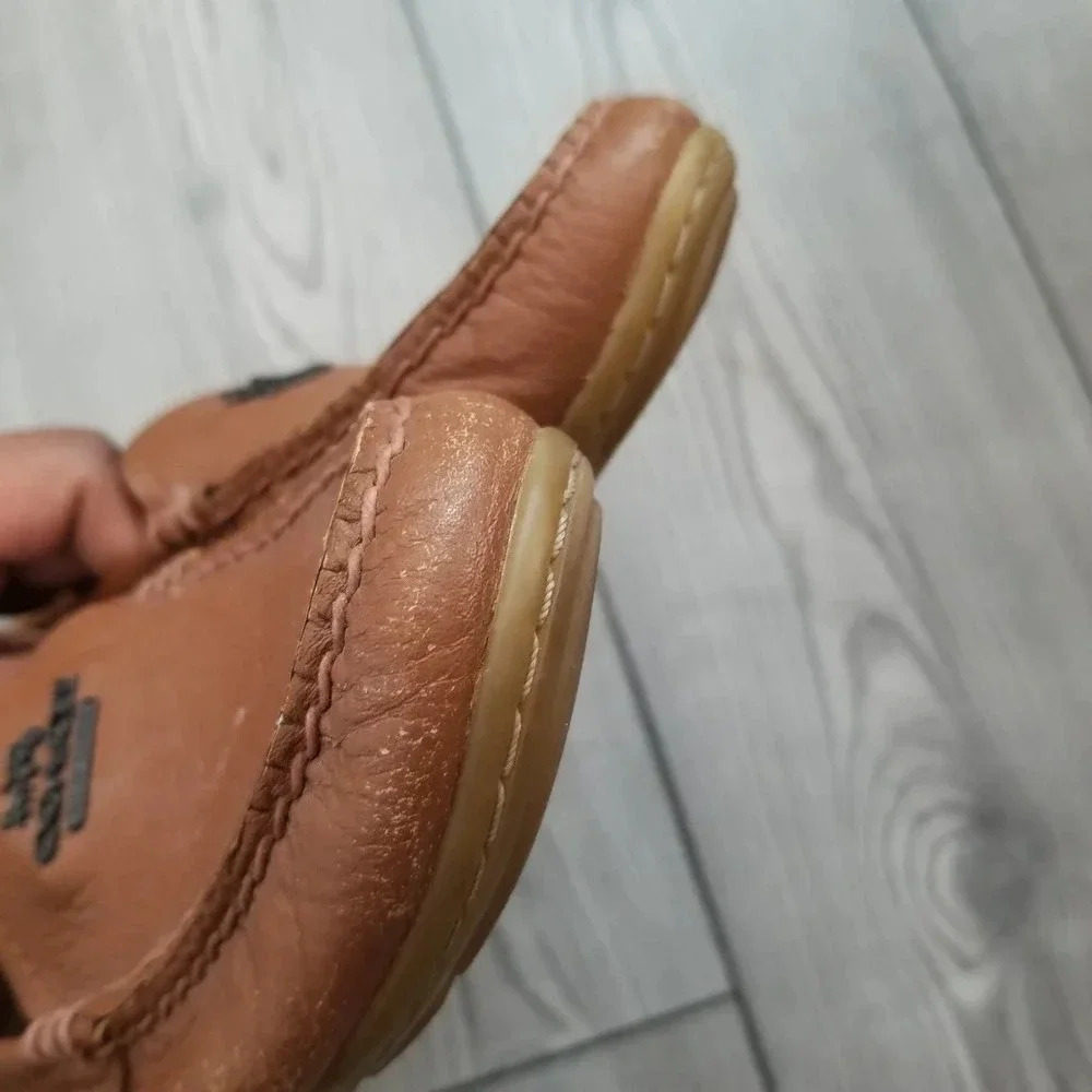 Coach Womens Mary Lock Up Driver Leather Loafer Shoes Size 6.5 Tan Slip On - Picture 8 of 10